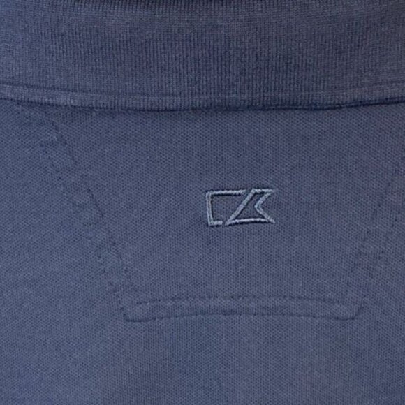 Cutter & Buck Shirt Mens XXL Navy Blue Performance DryTec Long Sleeve Golf Polo - Picture 10 of 13